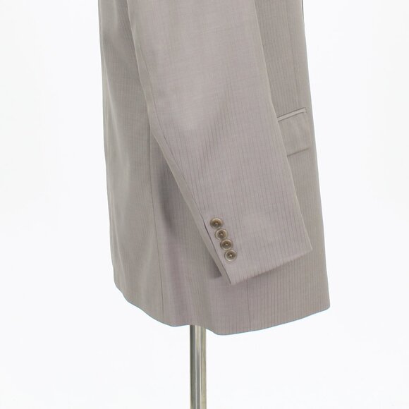 Calvin Klein 40R 34x31 Brown Full Suit 3-Button Stripe R626 - Picture 8 of 15